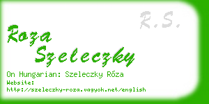 roza szeleczky business card